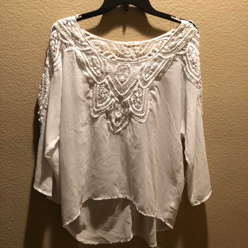 White boho top